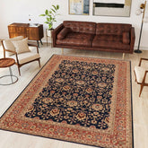 handmade Transitional Kafkaz Blue Brown Hand Knotted RECTANGLE 100% WOOL area rug 9 x 12